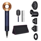 Фен Dyson Supersonic HD07 (берлинская лазурь/медный) с 5 насадками в чехле и расческами