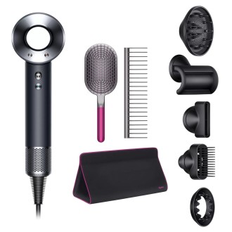 Фен Dyson Supersonic HD07 (черный/серебристый) с 5 насадками и дорожным чехлом