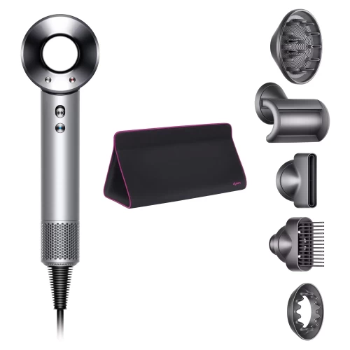 Фен Dyson Supersonic HD07 (белый) с 5 насадками и дорожным чехлом