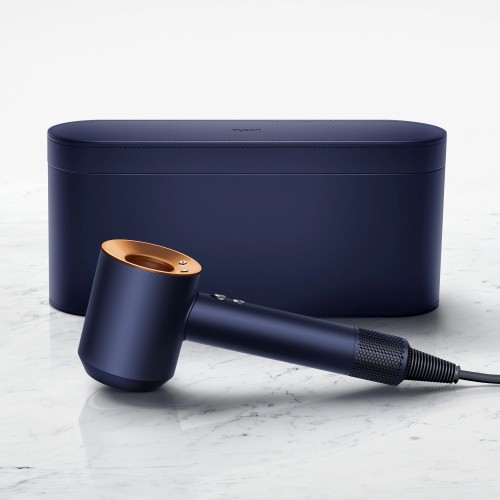 Фен Dyson Supersonic HD07 синий медный с 5 насадками в чехле и расческами